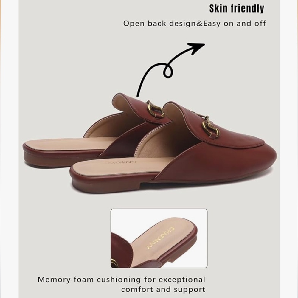 Classic Brown Mule with Horsebit Detail - Picture 6 of 13